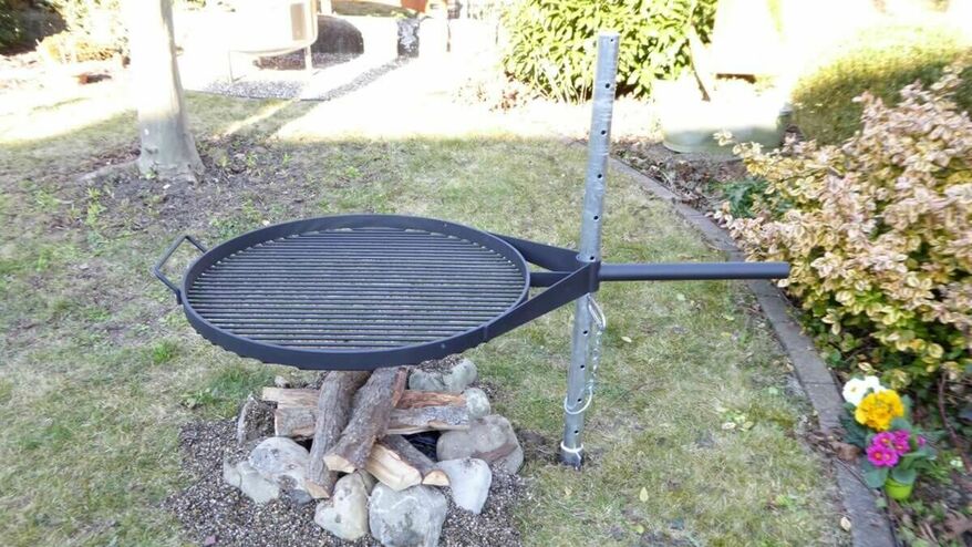 Party-Grill Ø 80 cm schwarz