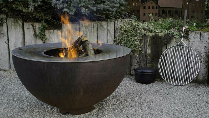 FIBA-Feuertisch Ø 100 cm Inox